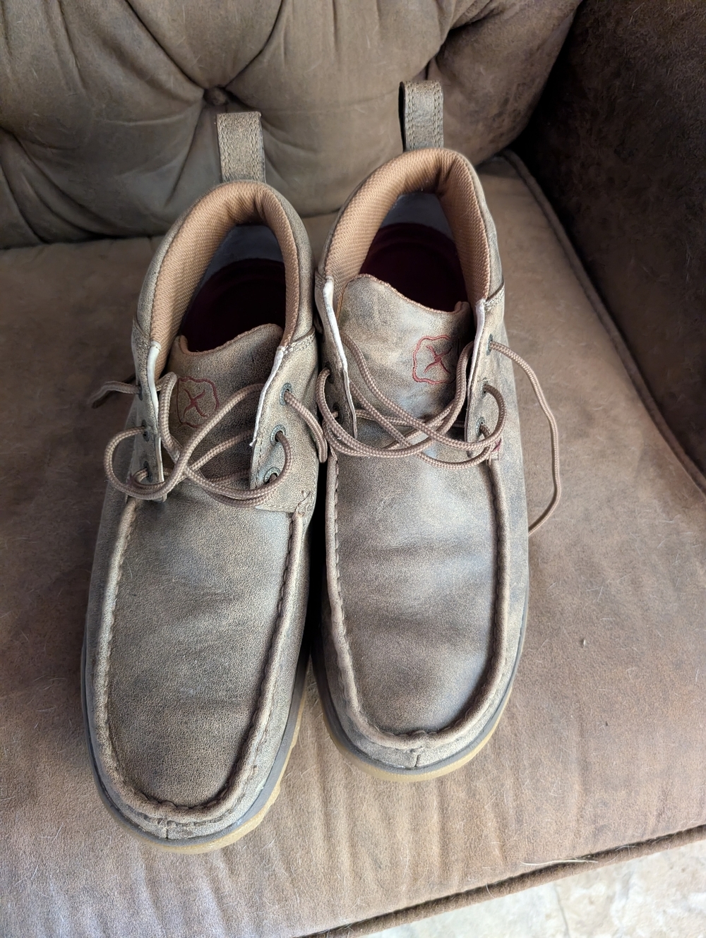 Men's Brown Suede Casual Lace-Up Shoes